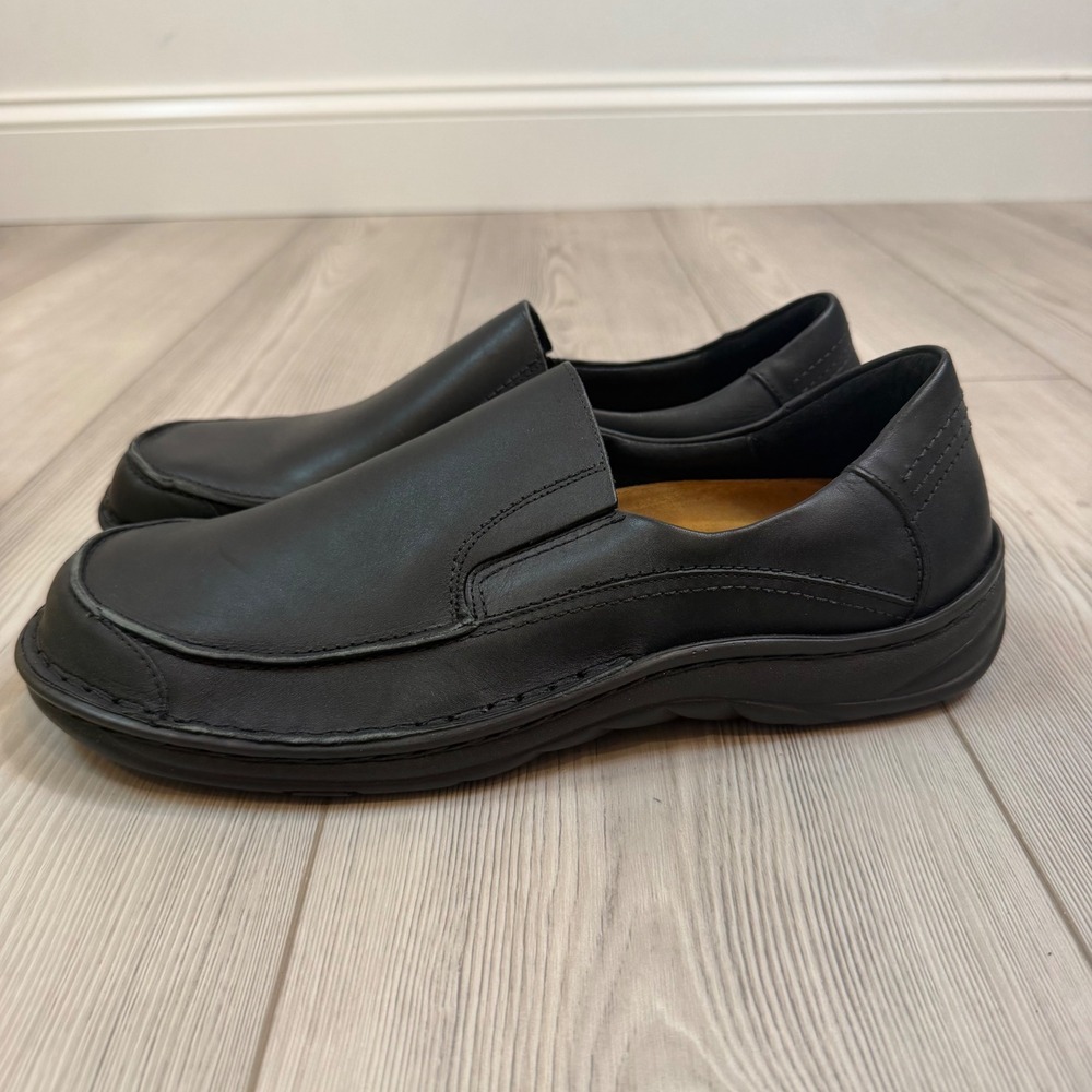 NEW Naot Jasper Mens Black Matte Leather Slip On Loafers Shoes 84008 Size 45 M12